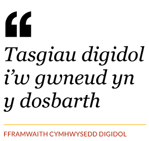 Tasgiau digidol i'w gwneud yn y dosbarth